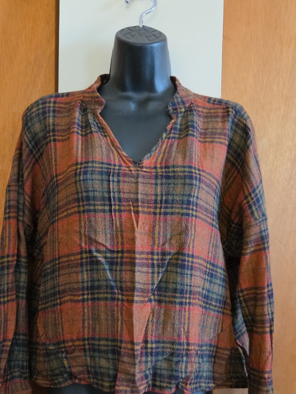 Madewell Plaid Split-Neck Plaid Tunic - Picture 2 of 8
